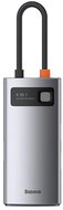 Baseus - Metal Gleam 4-in-1 USB Type-C HUB dokkoló állomás, szürke - CAHUB-CY0G
