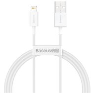 Baseus - Superior USB Type-A - iPhone, 2.4A gyorstöltő adatkábel, 1m, fehér - CALYS-A02
