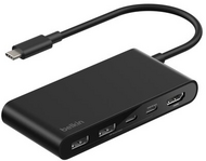 Belkin - CONNECT 5 portos USB-C dokkoló dupla USB-C porttal - AVC022HQBK