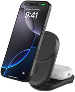 Belkin - UltraCharge 2 az 1-ben összecsukható mágneses töltő Qi2-vel 25W, fekete, kerek forma - WIZ039KQBK