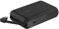 Belkin - BoostCharge 10K-s külső akkumulátor beépített kábellel - BPB021HQBK