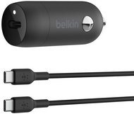 Belkin - BoostCharge 30 W-os USB-C autós töltő USB-C/USB-C kábellel - CCA004BT1MBK-B6
