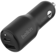 Belkin - BoostCharge Autós töltő két porttal (42 W) - CCB005BTBK