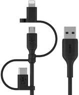Belkin - BoostCharge Univerzális kábel 15 W (USB-A kábel USB-C,® Micro-USB és Lightning csatlakozókkal) 1 méteres USB-A kábel USB-C,® Micro-USB és Lightning csatlakozókkal 19,99 GBP BoostCharge Univerzális kábel 15 W (USB-A kábel USB-C,® Micro-USB és Ligh