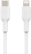 Belkin - BoostCharge USB-C/Lightning kábel, 1 m, fehér - CAA003BT1MWH