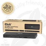 Club 3D - 14-1 USB-C® Quad Display Docking Station - CSV-2540