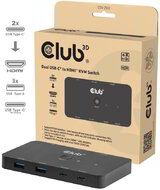 Club 3D - CSV-2512 KVM Switch Dual USB type C to HDMI 4K 60Hz