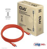 Club 3D - USB-C® USB-IF Certified Cable, Data 480Mb, PD 240W(48V/5A) EPR M/M 3m/9.84ft - CAC-1513