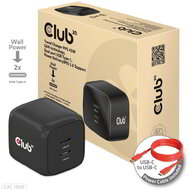 Club 3D - Travel Charger PPS 45W GAN technology, Dual port USB -C®, Power Delivery(PD) 3.0 Support - CAC-1909EU