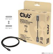 Club 3D - USB-C® 80Gbps Certified 240W 8K240Hz 1.2m / 3.94ft Black Cable - CAC-1570