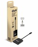 Club 3D - USB-C®(DP Alt-Mode) to DisplayPort™ Dual Monitor 4K60Hz M/F MST hub -CSV-1555