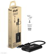 Club 3D - USB-C®/A 5Gbps to Dual HDMI™ (4K/30Hz) / VGA (1080/60Hz) - CSV-1611