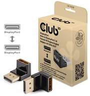 Club 3D - DisplayPort™ Male to DisplayPort™ 1.4 Female 90 Degree Angled Adapter 4K120Hz M/F - CAC-1008