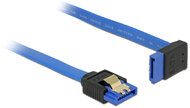 Delock - SATA-kábel, 6 Gb/s, hüvely, egyenes > SATA hüvely, felfelé ívelt, 100 cm, kék aranyszínű kapcsokkal - 84999