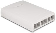 Delock - Keystone felületre szerelt doboz felületre szerelt, 6 portos fehér - 67054