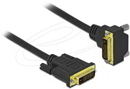 Delock - DVI kábel 24+1 apa - 24+1 apa hajlított 1 m - 85893