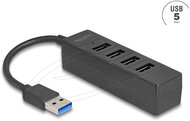 Delock - USB Hub 4 porttal USB 5 Gbps 4 x A-típusú USB csatlakozóval fekete - 64350