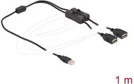 Delock - USB A-típusú kábel apa 2 db. USB A-típusú anya kapcsolóval ellátott, 1 m - 86803