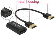 Delock - Adapter HDMI-A-csatlakozódugóval > VGA-csatlakozóhüvellyel, fém burkolat, 15 cm-es kábel - 65667