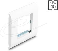 Delock - Easy 45 modul tartó kerettel fehér, 80 x 80 mm méretű - 81300