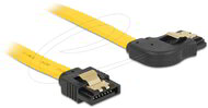 Delock - SATA 6 Gb/s kábel egyenes - jobbra 90 fok 50 cm sárga - 82829