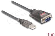 DELOCK - Adapter USB 2.0 Type-A / soros RS-232 D-Sub 9 csavarokkal és 3 LED-del 1m - 61400
