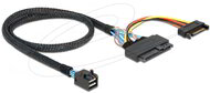 DELOCK - Kábel SFF-8643 dugó > U.2 SFF-8639 hüvely + SATA tápcsatlakozó 50 cm - 84819