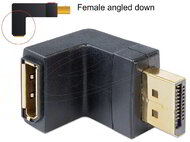 DELOCK - DisplayPort > DisplayPort adapter, lefelé hajlítva - 65382