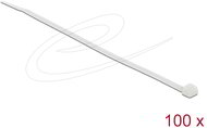 Delock - 100 x átlátszó kábelkötegelő hossz: 200 mm, szélesség: 3,6 mm - 18606