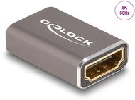 Delock HDMI adapter anya - anya 8K 60 Hz szürke fém