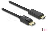 DELOCK - Kábel DisplayPort 1.1 DP - HDMI, 1080p@60Hz, M/M, 1m, fekete - 82586