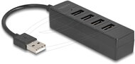Delock - USB Hub 4 portos USB 2.0 4 x USB A-típusú aljzattal, fekete - 64334