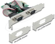 Delock - PCI Express x1 kártya - 2 x soros RS-232 csatlakozó - 90007