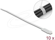 Delock - kábelkötegelők feliratozó mezővel, H 300 x Sz 4,8 mm, fehér, 10 darab - 18957