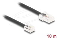 Delock - telefonkábel RJ45 dugó - RJ11 dugó, fekete, 10 m - 88039