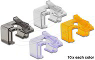 Delock - RJ45 javító klip 40 darabos készlet 2 (átlátszó, fekete, lila, narancssárga) - 86422