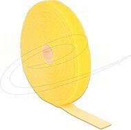 Delock - Hurkolható rögzítok, 10 m x 20 mm (H x Sz) tekercs, sárga - 18740