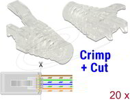 Delock - Feszültség csökkentő keret RJ45 krimpel és vág típusú apához 20 darab - 86455
