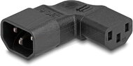 Delock - Tápadapter IEC 60320 - C14 - C13, apa / anya, 10 A, 90 -ban balra / jobbra hajlított - 80474