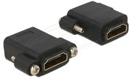 Delock - Adapter Gyors-sebességű HDMI anya > HDMI anya rögzítővel - 85125