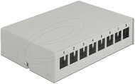 Delock - Szürke 8 portos Keystone próbapanel - 43412