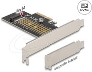 Delock - PCI Express x4-kártya - 1 x belső NVMe M.2 Key M 80 mm - alacsony profilú formatényező - 90047