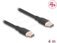 Delock - USB 2.0 kábel USB Type-C dugó - dugó PD 3.0 60 W 4 m fekete Szilikon - 81240