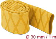 Delock - Zsugorcső X-mintás nem csúszós 1 m x 30 mm sárga - 19599
