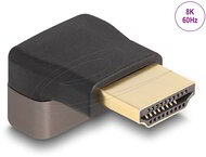 Delock - HDMI adapter apa - anya 90 felfelé néző csatlakozódugóval 8K 60 Hz szürke fém - 60083