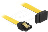 Delock - SATA 6 Gb/s fel/egyenes kábel, fém, 20 cm - 82799