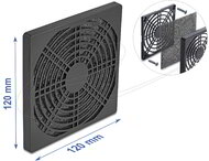Delock - Ventilátor rács porszűrővel 120 x 120 mm fekete - 67313