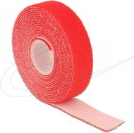 Delock - Hurkolható rögzítők, 3 m x 20 mm (H x Sz) tekercs, piros - 18722