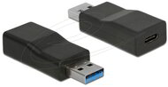 Delock - Átalakító USB 10 Gbps A-típusú csatlakozódugó > USB Type-C™ típusú csatlakozóhüvely, aktív fekete színű - 65696