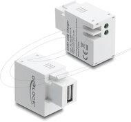 Delock - Keystone modul USB A-típusú töltőport 2.1 A fehér - 87791